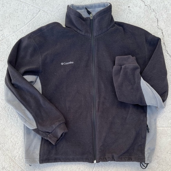 Colombia Black Fleece Zip-up Jacket Mens XXL - Picture 1 of 8